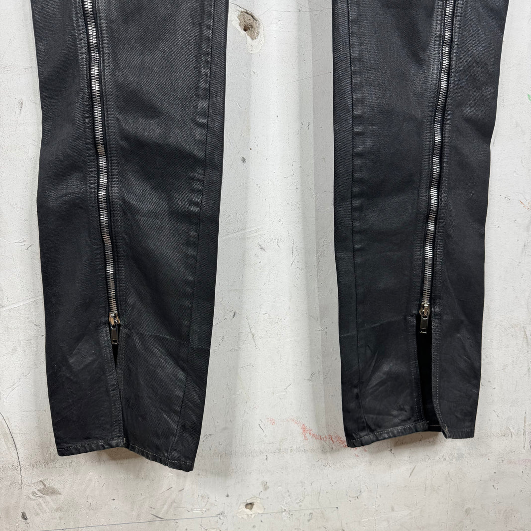 Rick Owens Waxed Banana Bolan Jeans