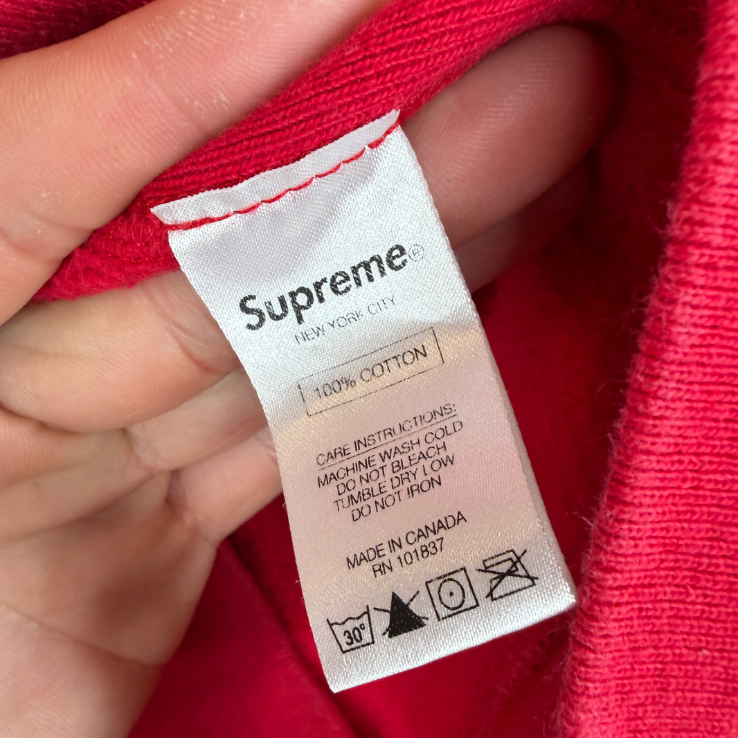 Supreme Bleached Red Tonal Box Logo Hoodie