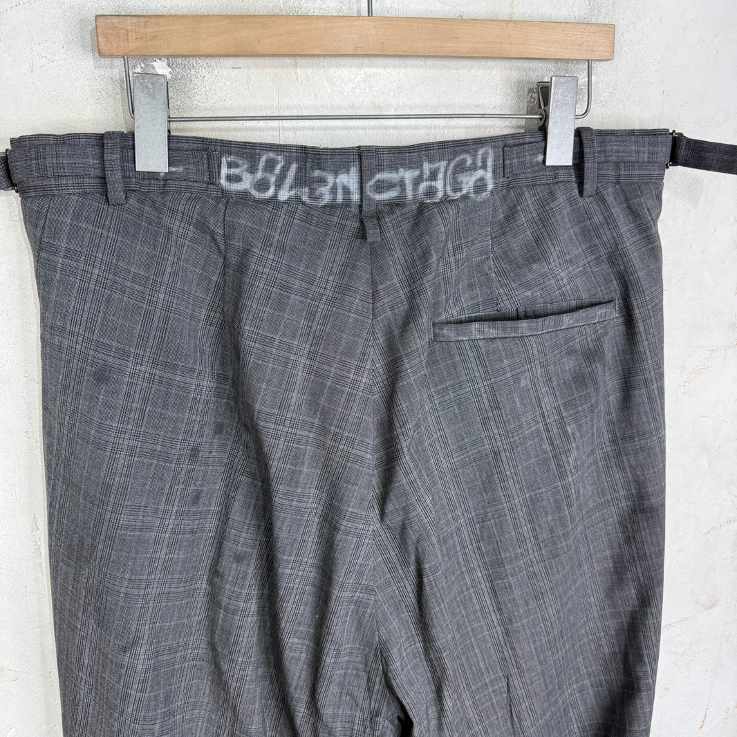 Balenciaga Grafitti Tartan Trousers
