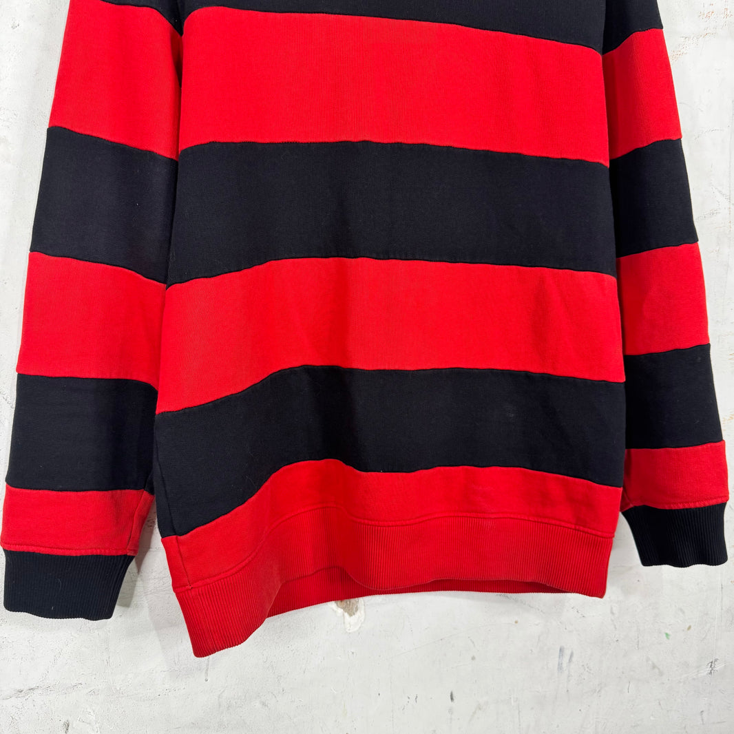 Givenchy Star Collared Striped Crewneck