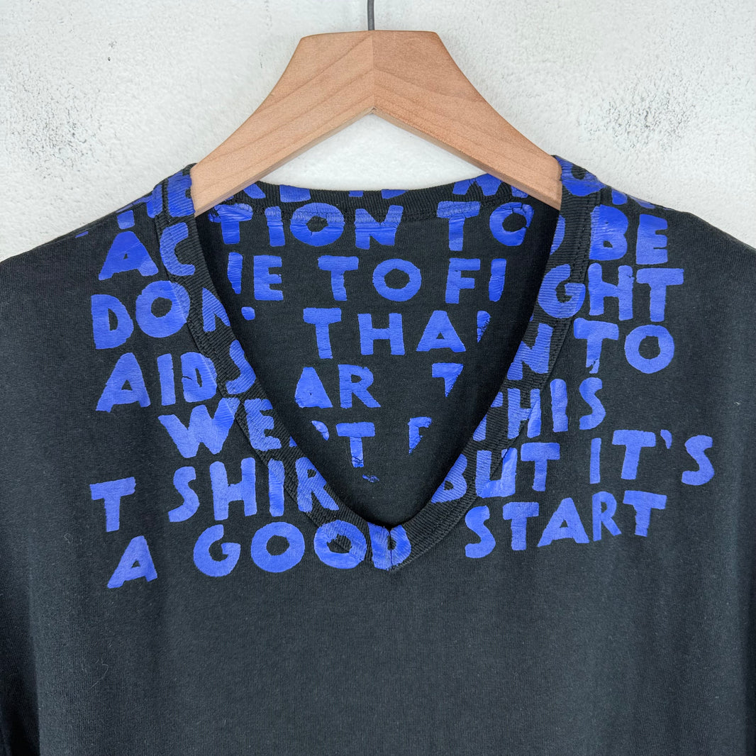Margiela Aids Awareness V-Neck T-Shirt