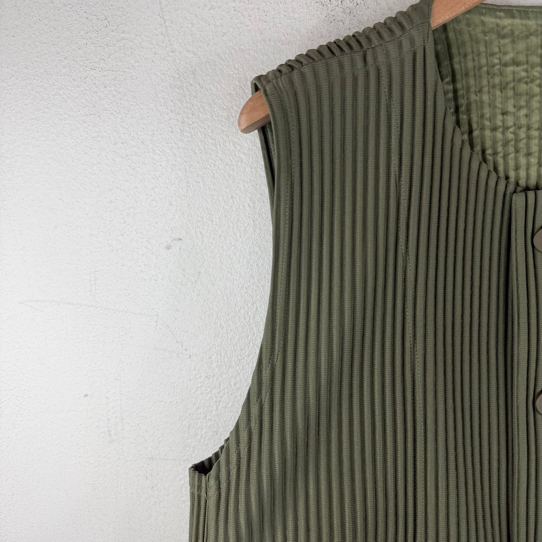 Issey Miyake Plisse Olive Vest