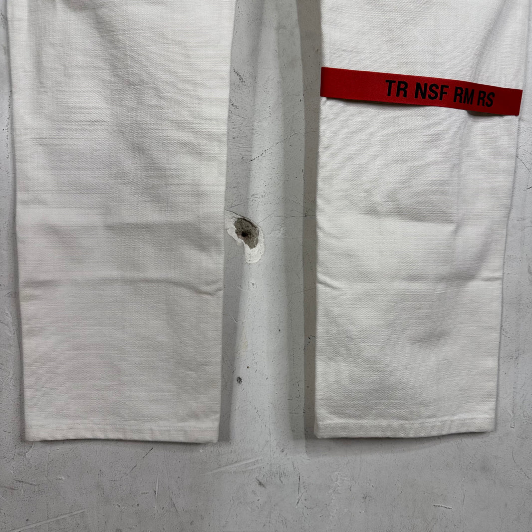 Raf Simons White TRNSFRM Strap Jeans