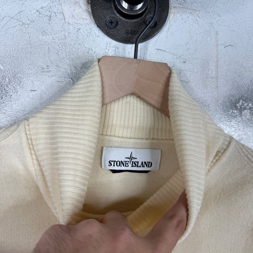 Stone Island Cream Turtleneck Sweater