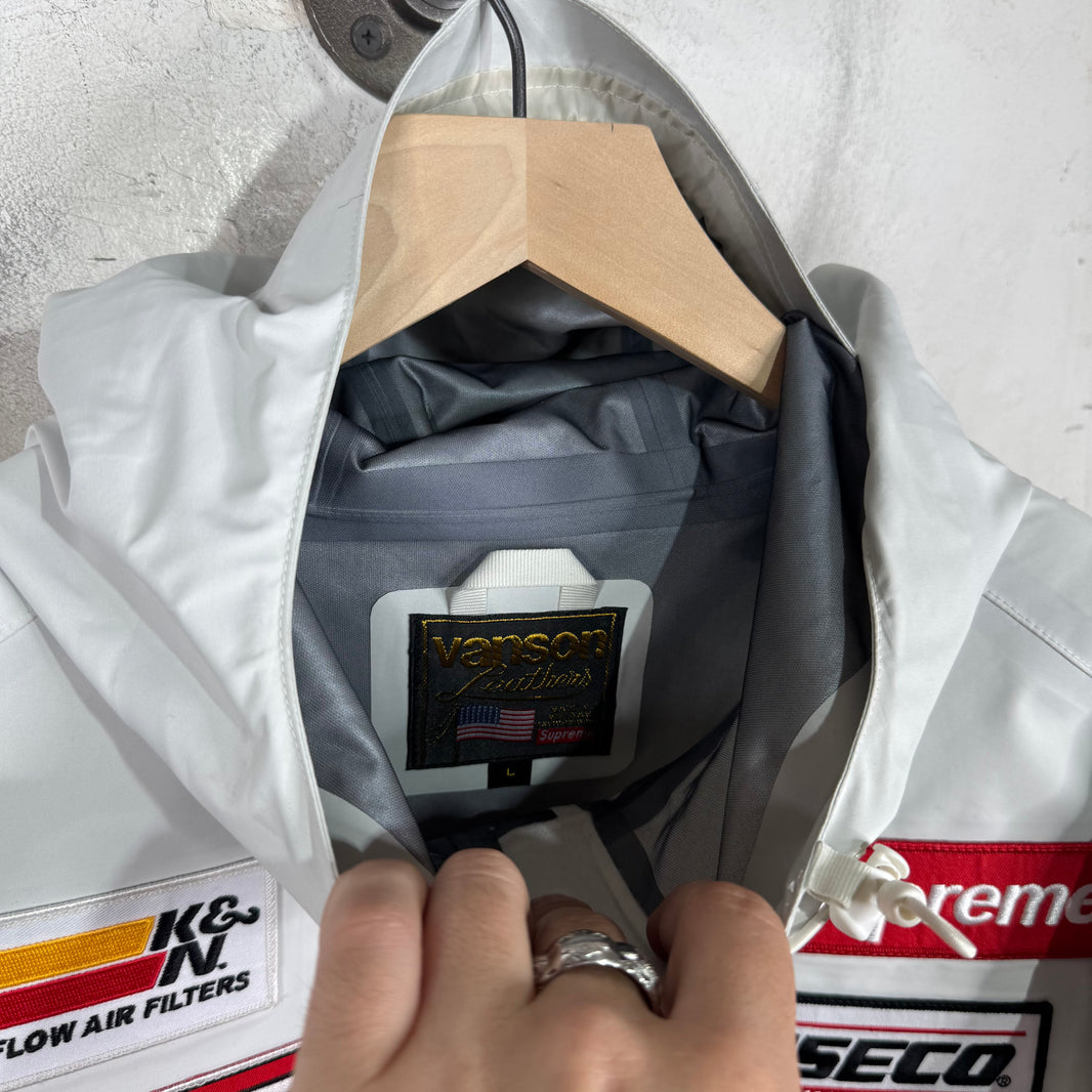 Supreme x Vanson White/Pink/Yellow Rain Jacket