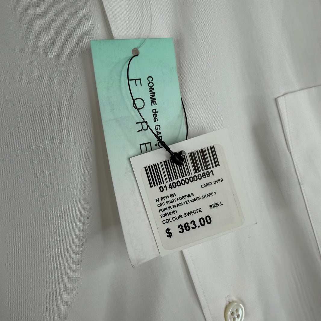 CDG Shirt White Button Up LS Shirt