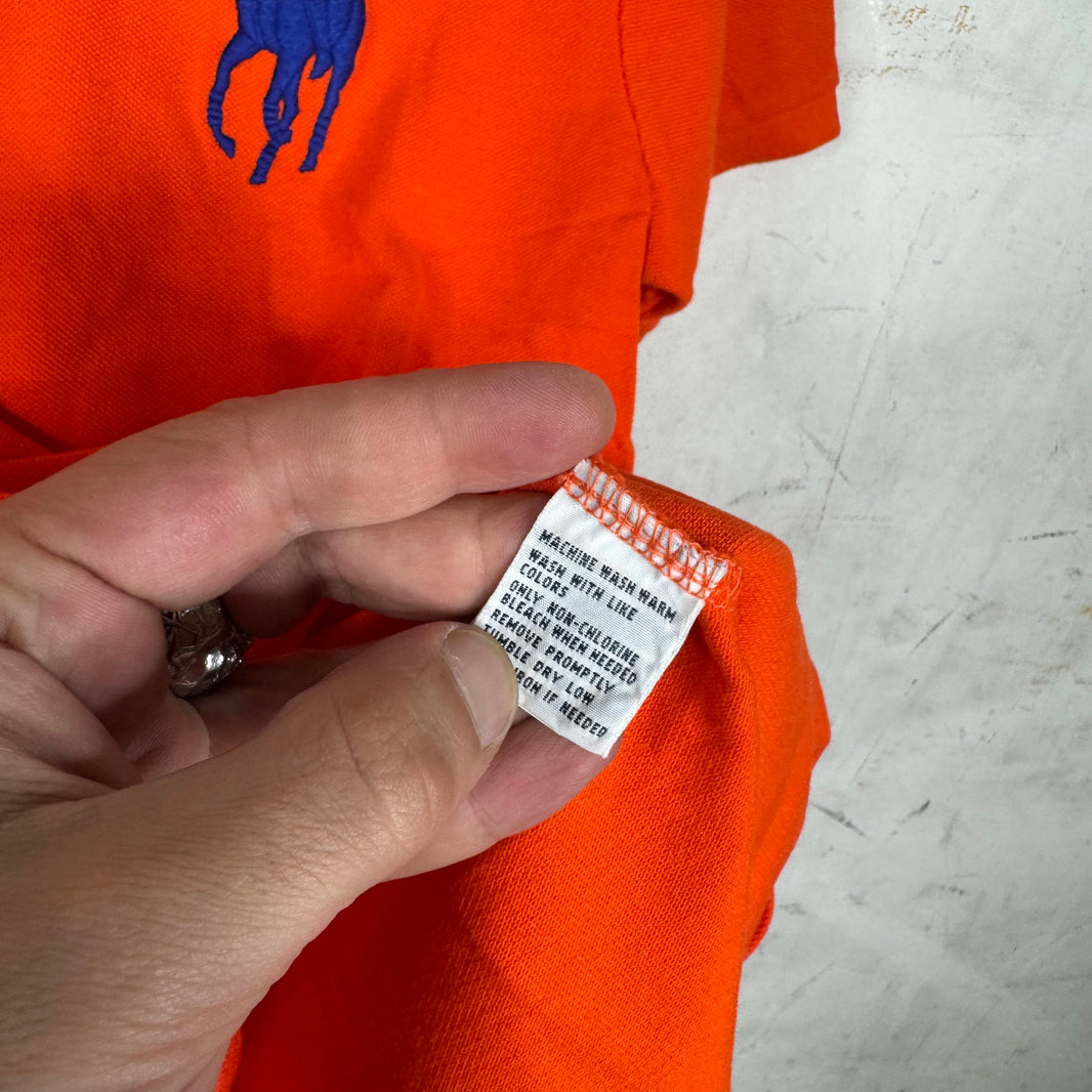 Ralph Lauren Orange/Blue #3 Big Pony Polo