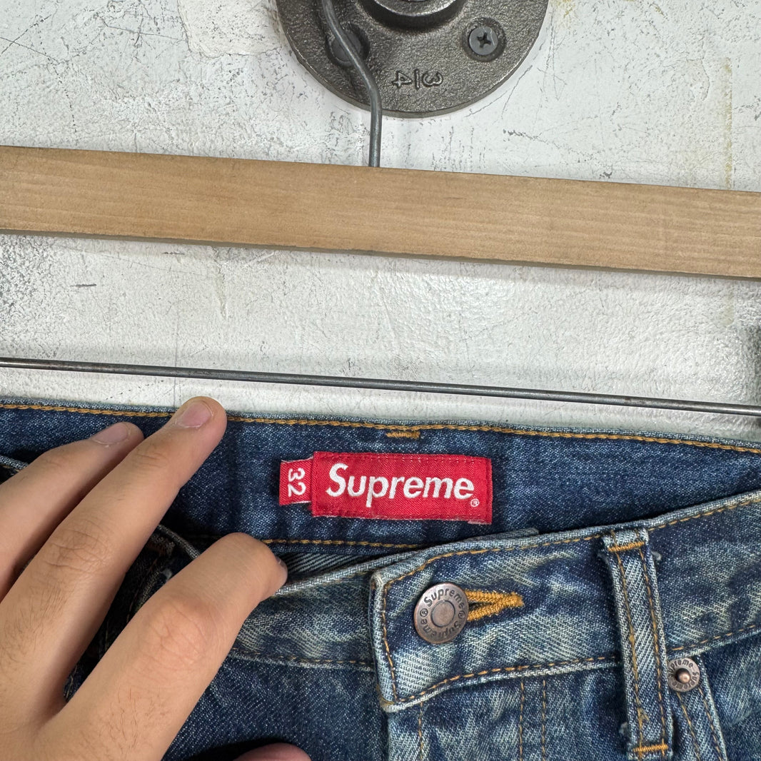 Supreme Muddy Wash Selvedge Jeans