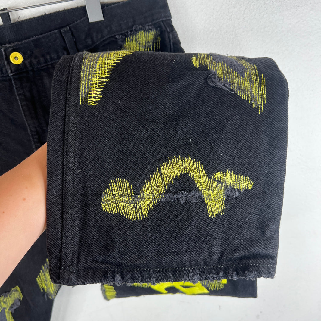 Endless Denim Yellow Logo Denim Jeans