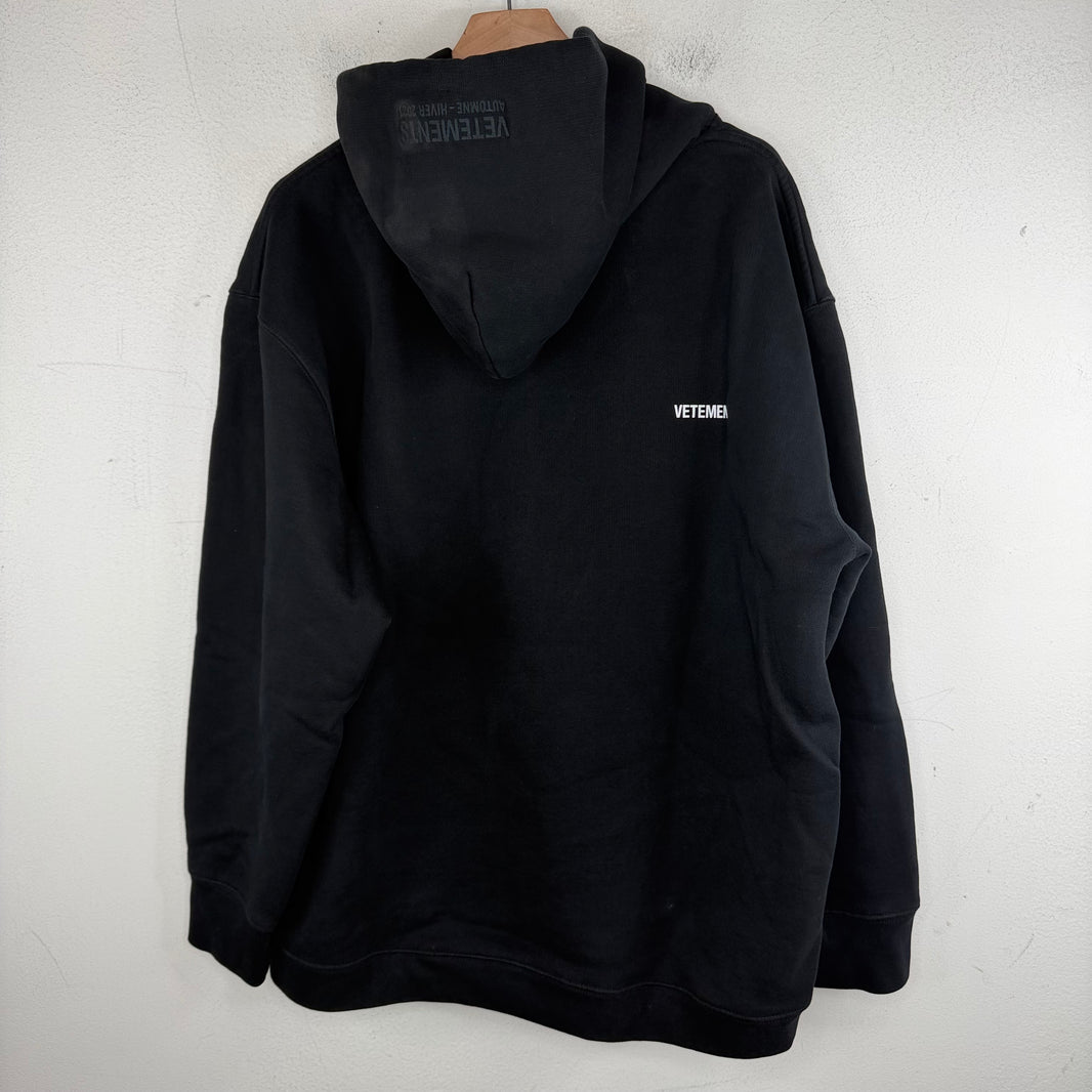 Vetements Black Logo Hoodie