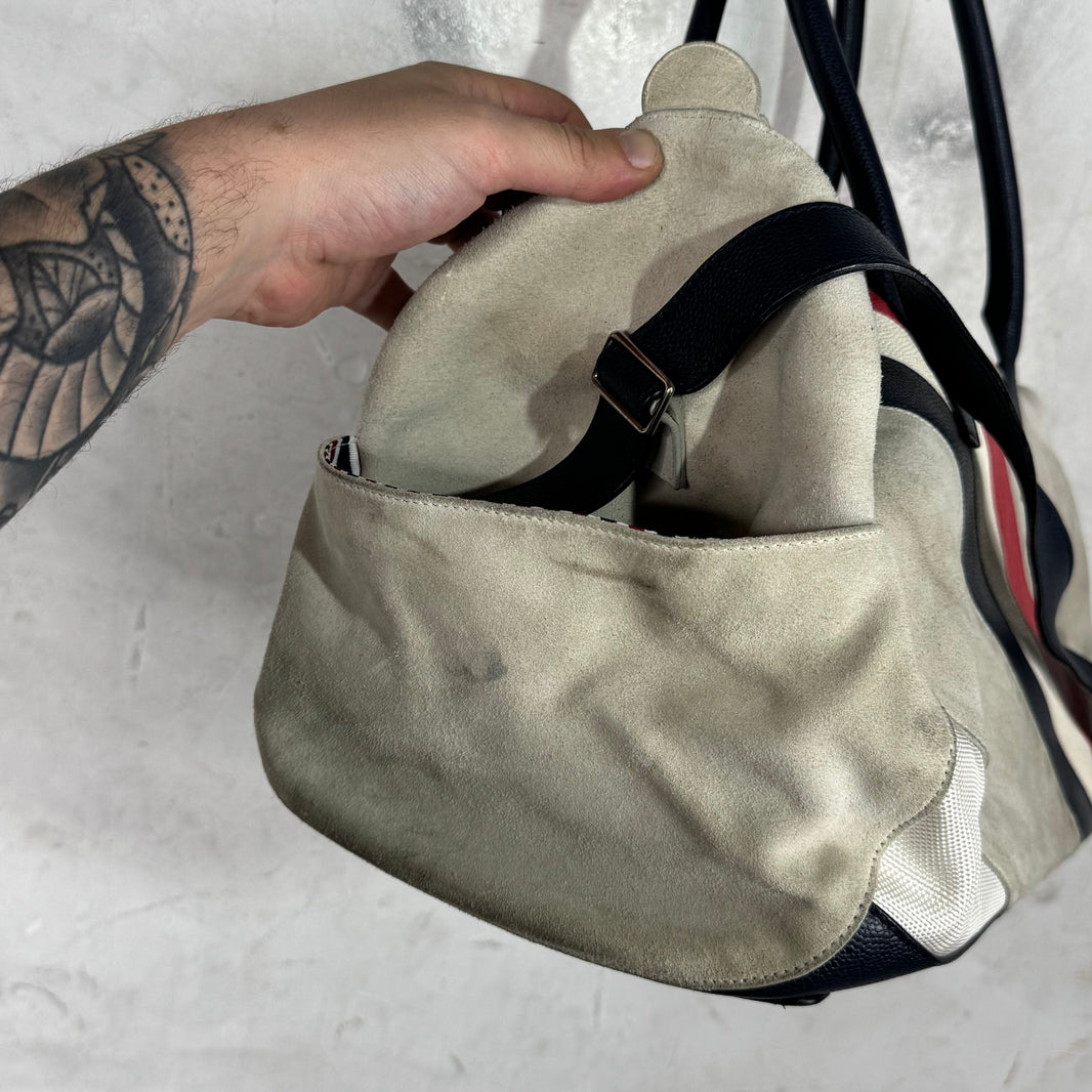 Thom Browne Suede Stripped Duffle Bag