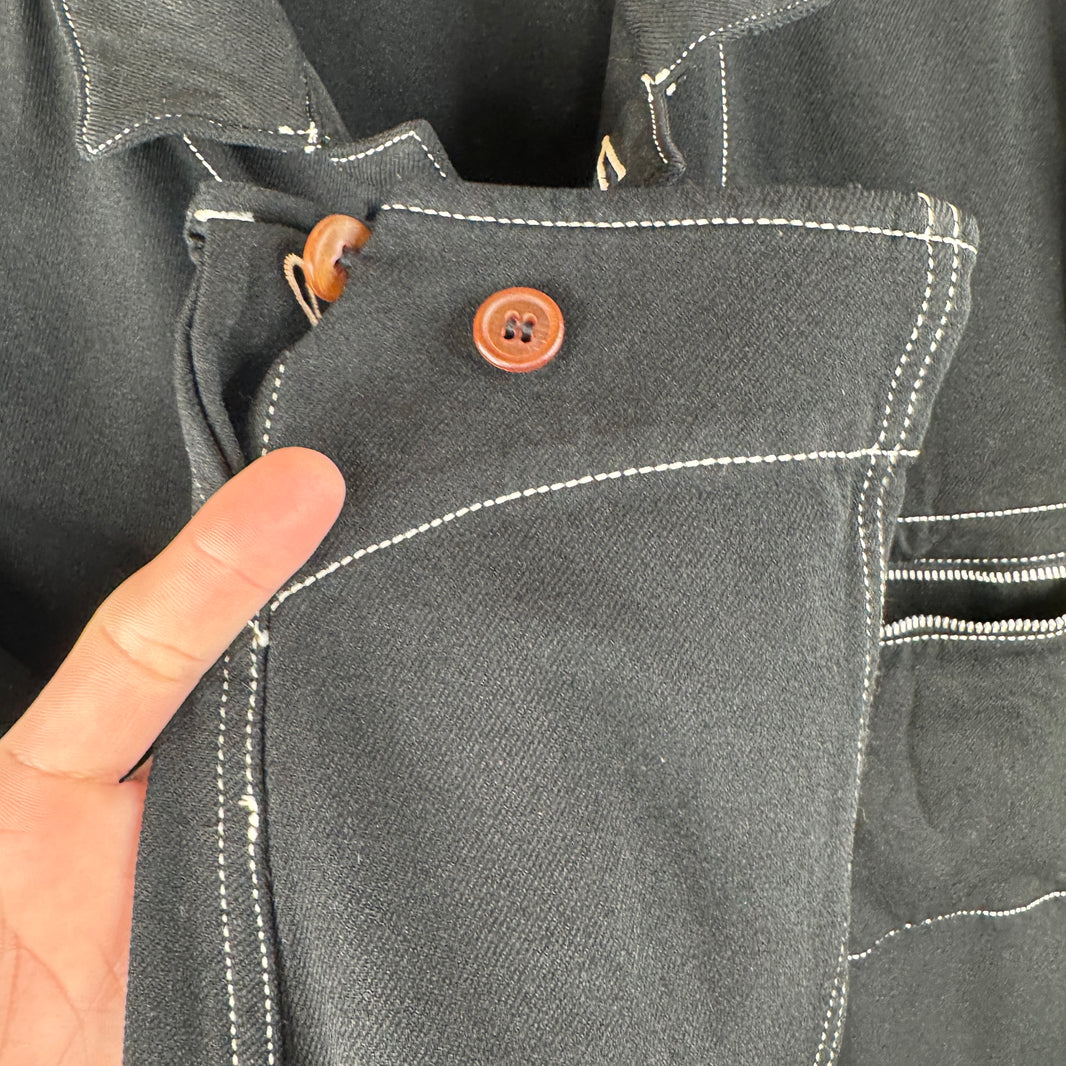 CDG Homme Plus Contrast Stitch Romper Button Up