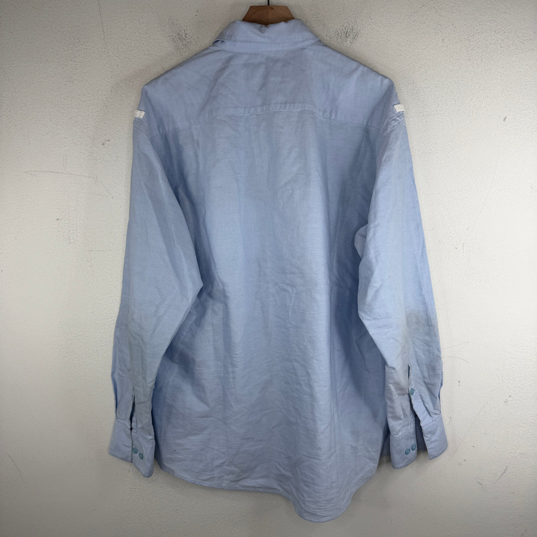 Marni Double Striped Blue Button Up LS Shirt