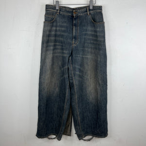Balenciaga Blue Washed Apron Jeans