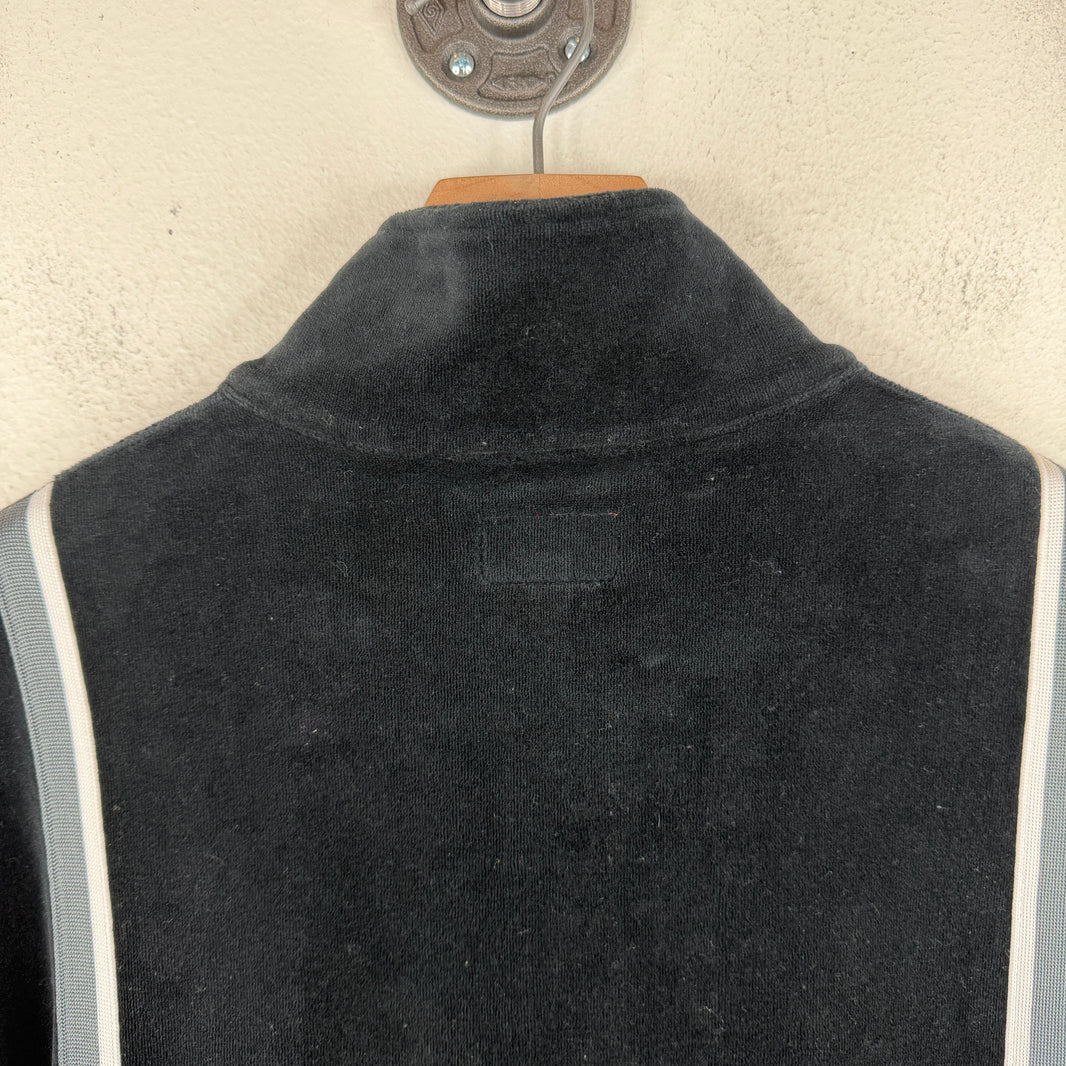 Supreme Black Velour Warm Up Zipper S/S Shirt
