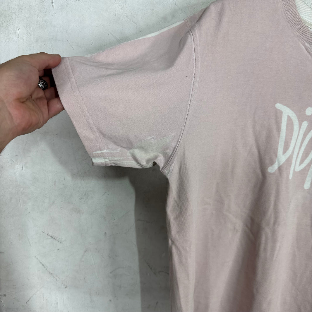 Dior Pink Shawn Stussy Logo T-Shirt