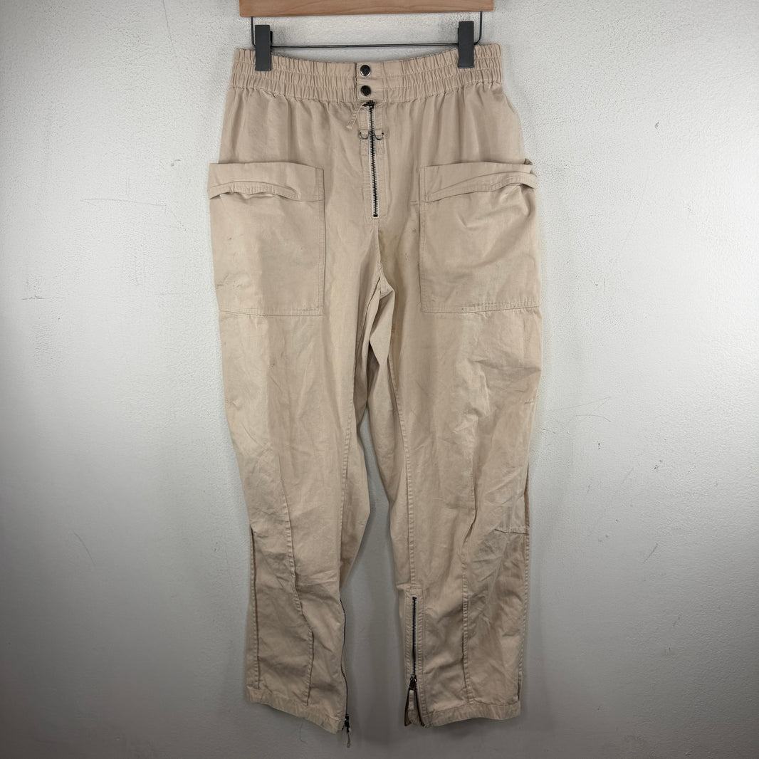 Isabel Marant Beige Zipper Detail Troursers