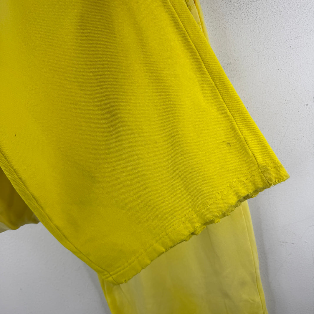 Balenciaga Sample Sporty B Distressed Yellow Sweatpants