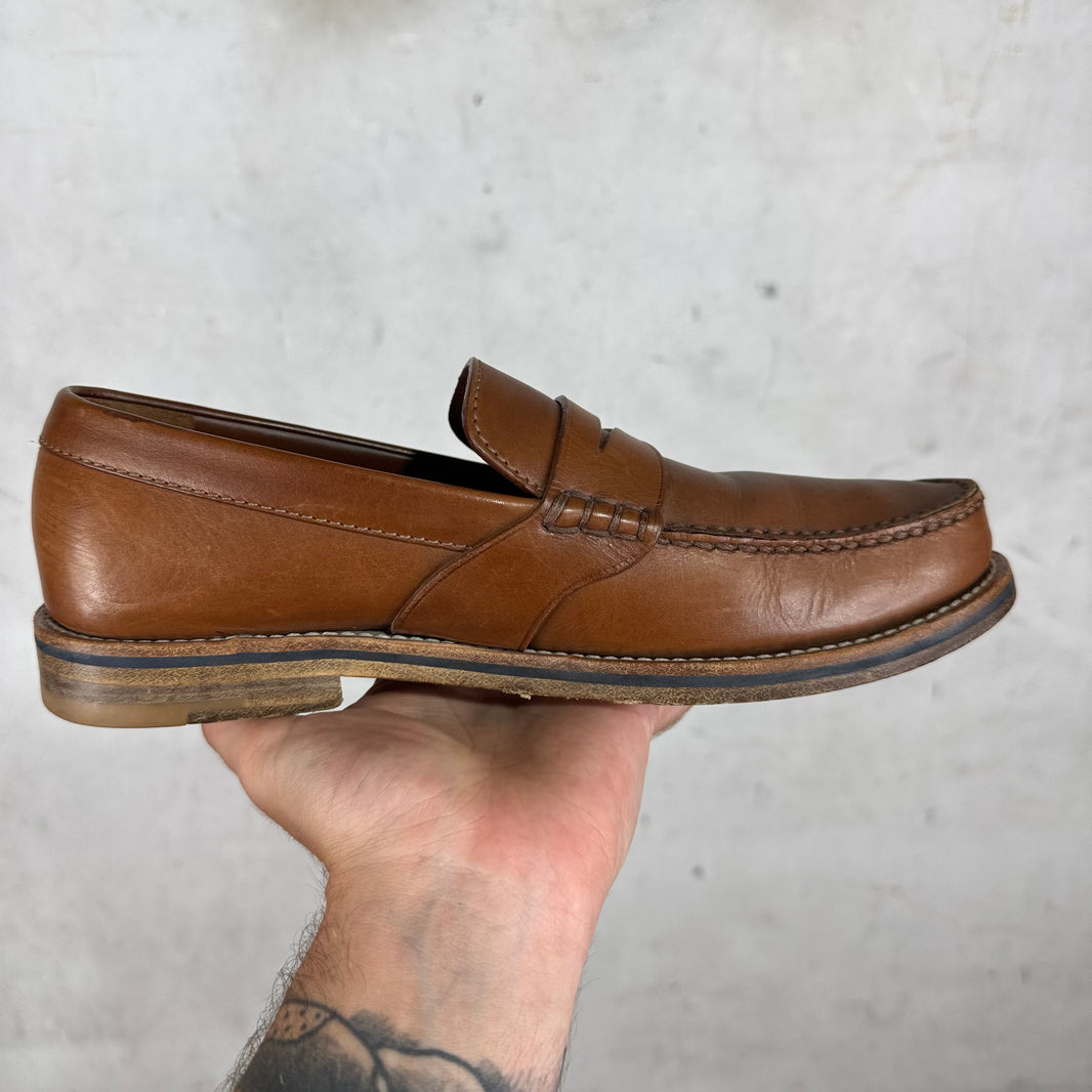 Louis Vuitton Brown Leather Penny Loafers