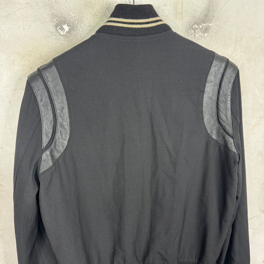 Saint Laurent Black Tonal Light Wool Teddy Jacket