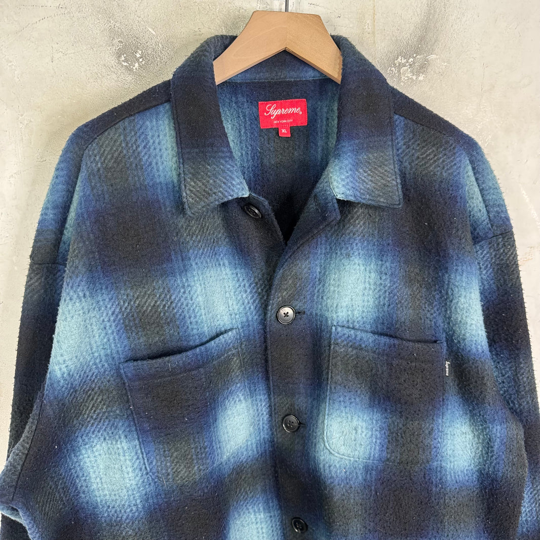 Supreme Navy Shadow Plaid Flannel