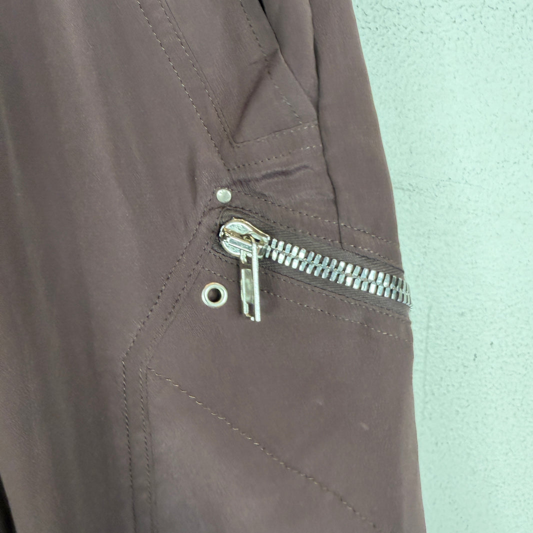 Rick Owens Burgundy Cargo Joggers