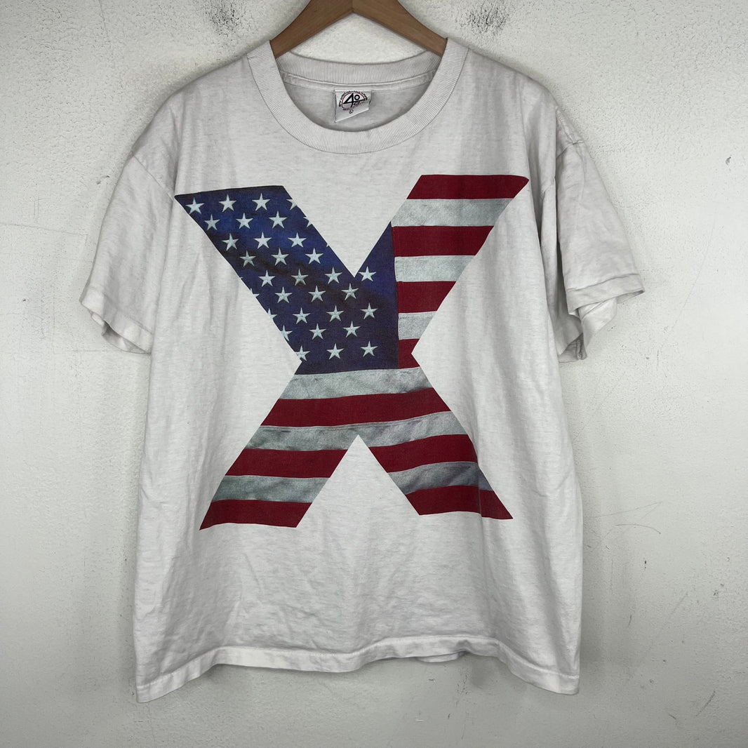 Vintage 40 Acres Malcolm X Flag T-Shirt