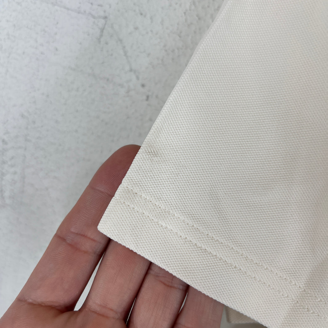 Prada White Zip Up Polo T-Shirt