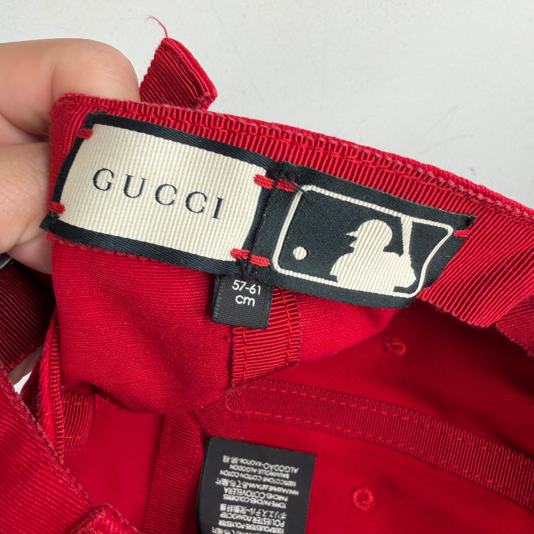 Gucci NY Yankees Red Butterfly Hat