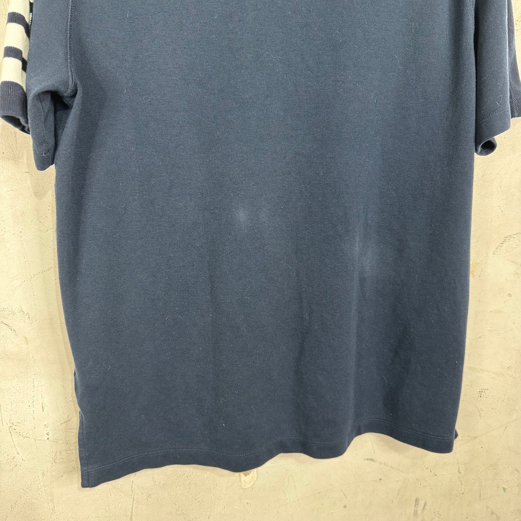 Thom Browne Navy Striped Sleeve T-Shirt
