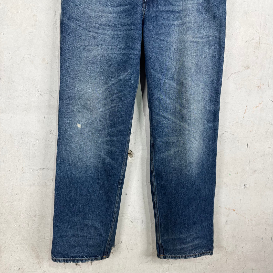 Balenciaga Loose Straight Medium Wash Jeans