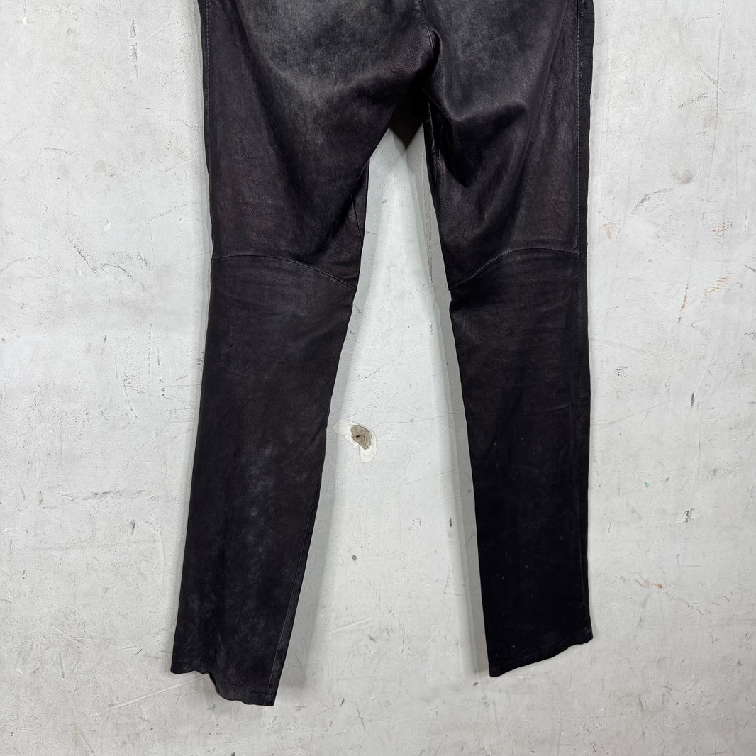 Balmain Leather Drawstring Pants