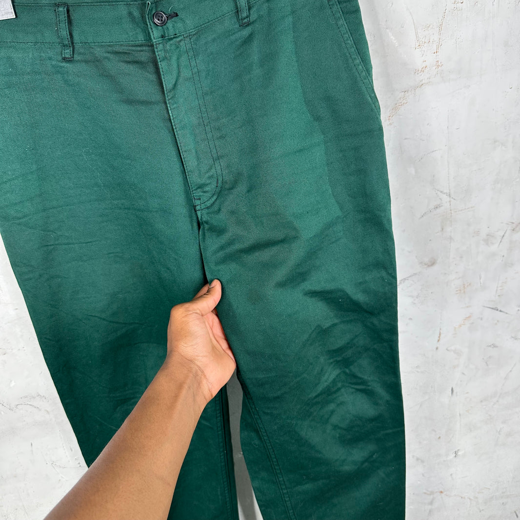 CDG Homme Washed Green Trousers