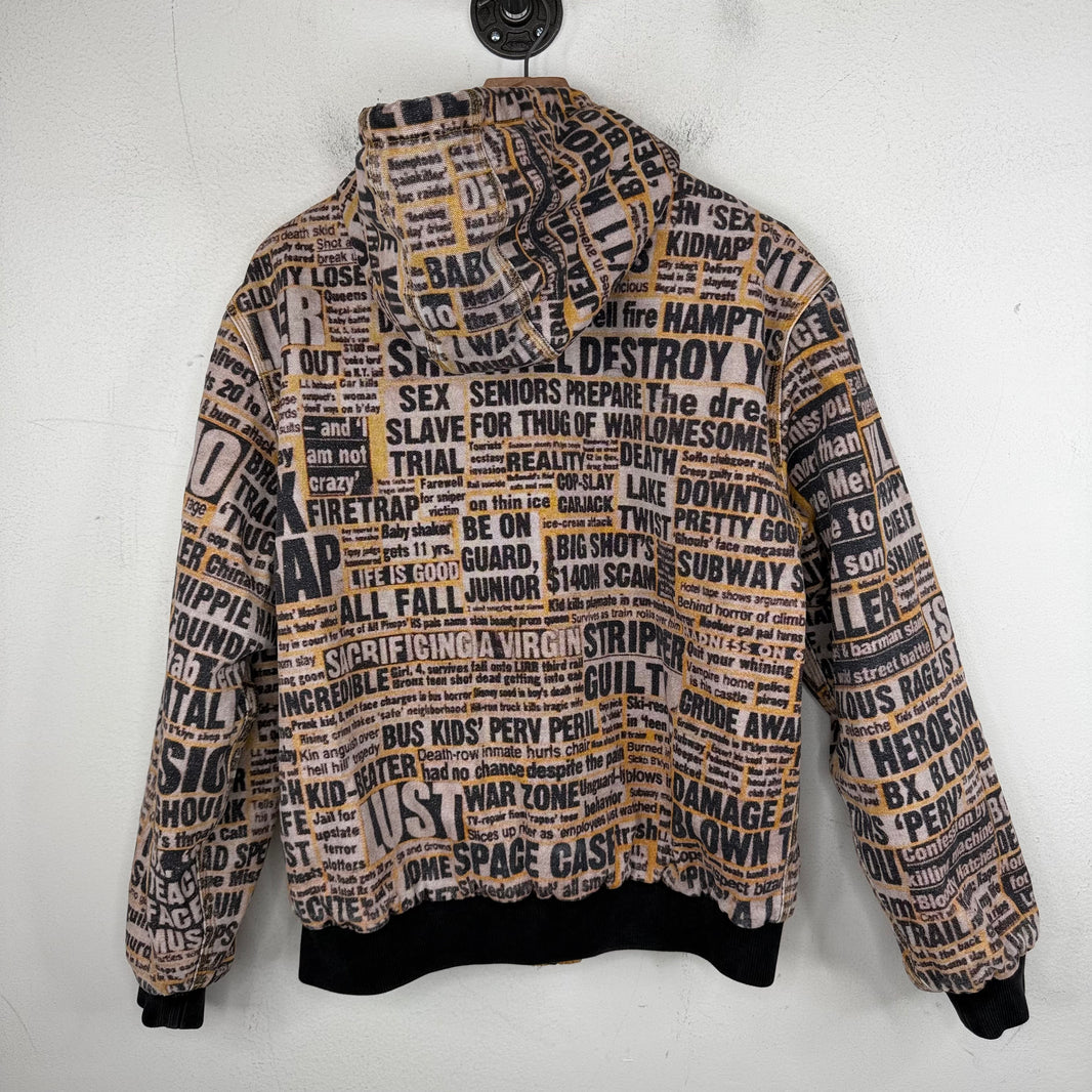 Supreme Dash Snow Newspaper Hooded Work Jacket