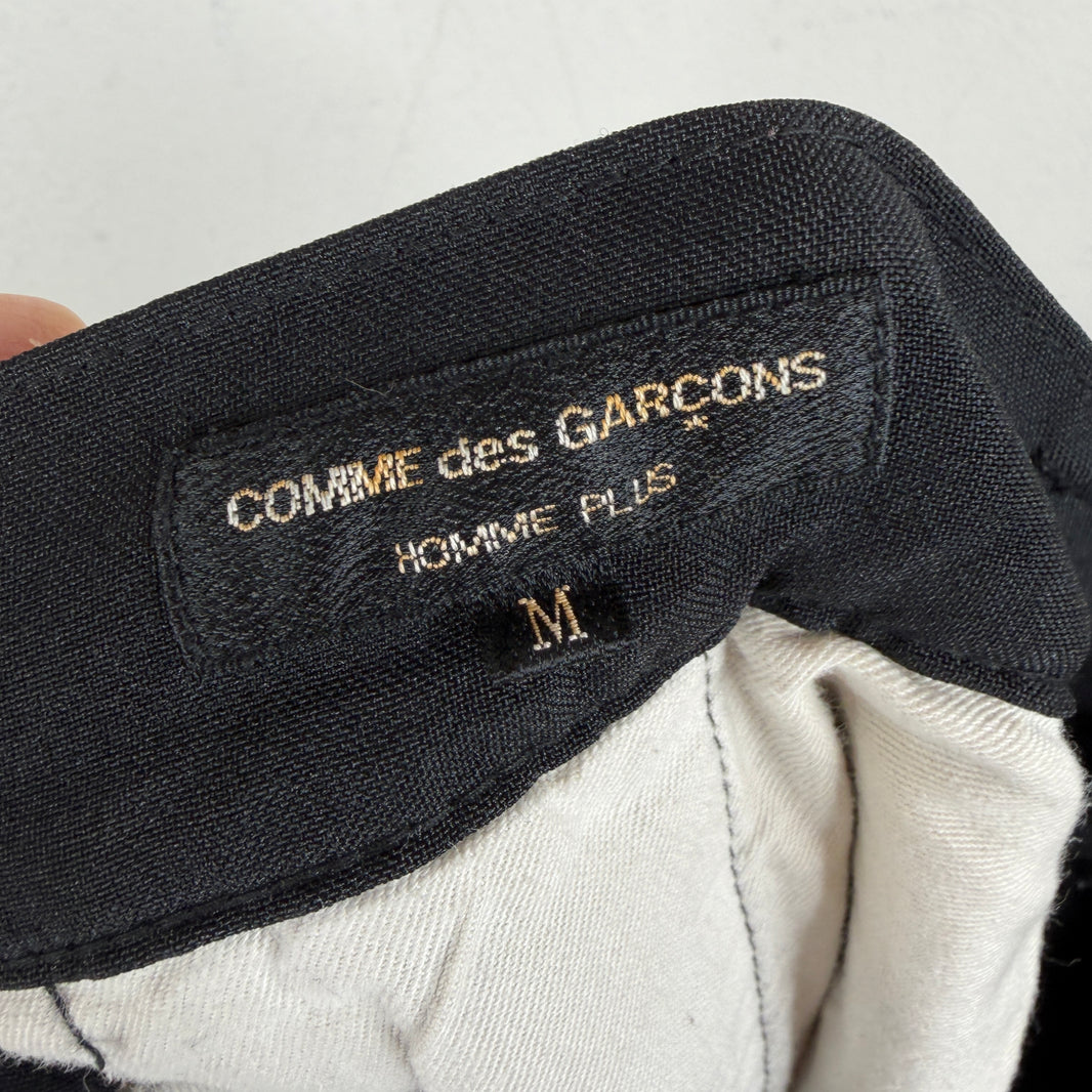 CDG Black Side Patch Paneled Trousers