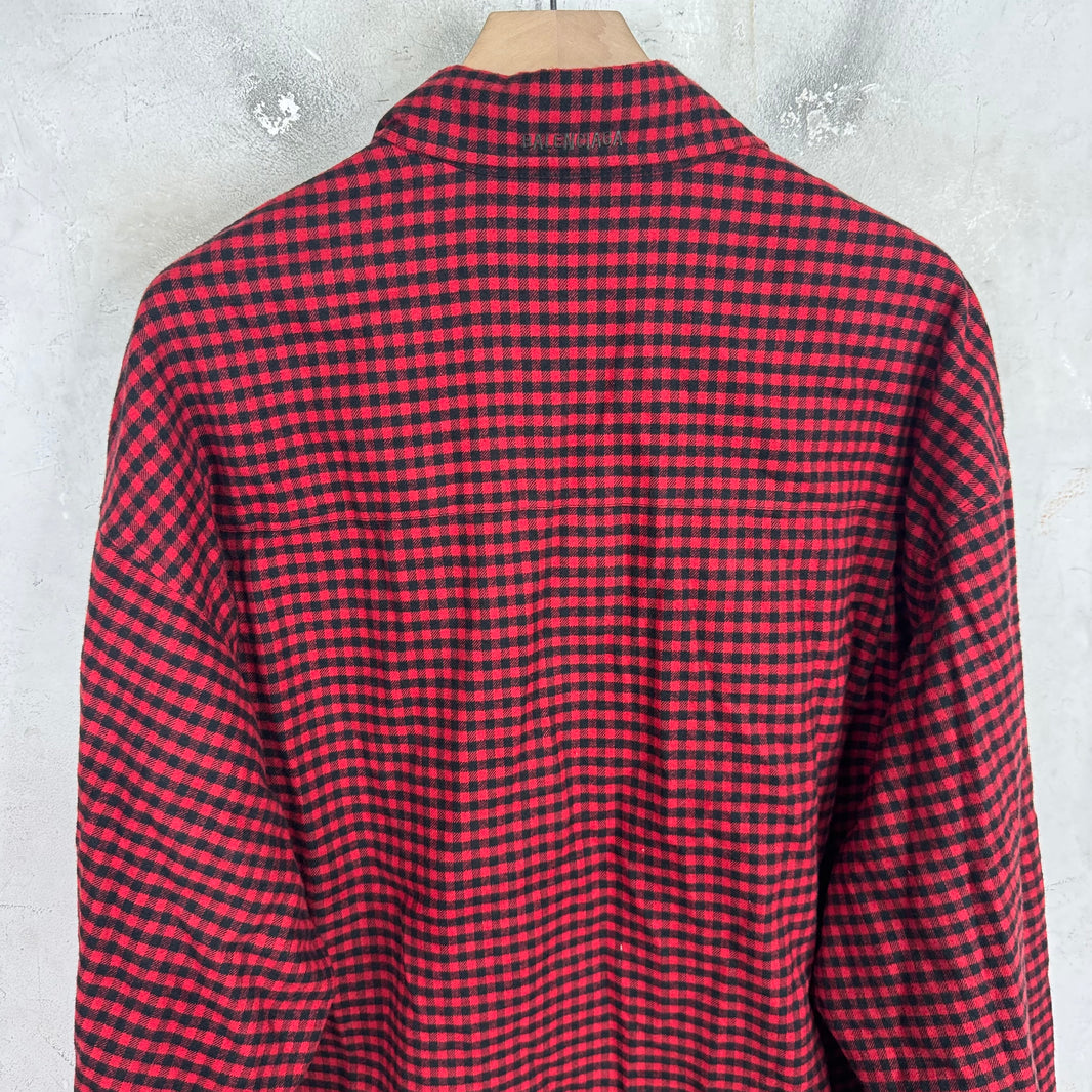 Balenciaga Multi Plaid Red Flannel