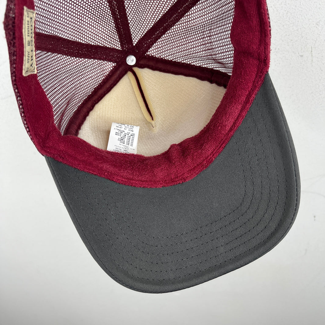 Kapital Maroon Denim Coating Service Trucker Hat