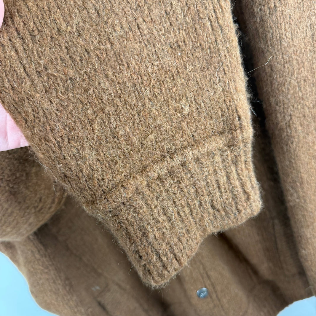 Nahmias Brown Knit Trucker Jacket
