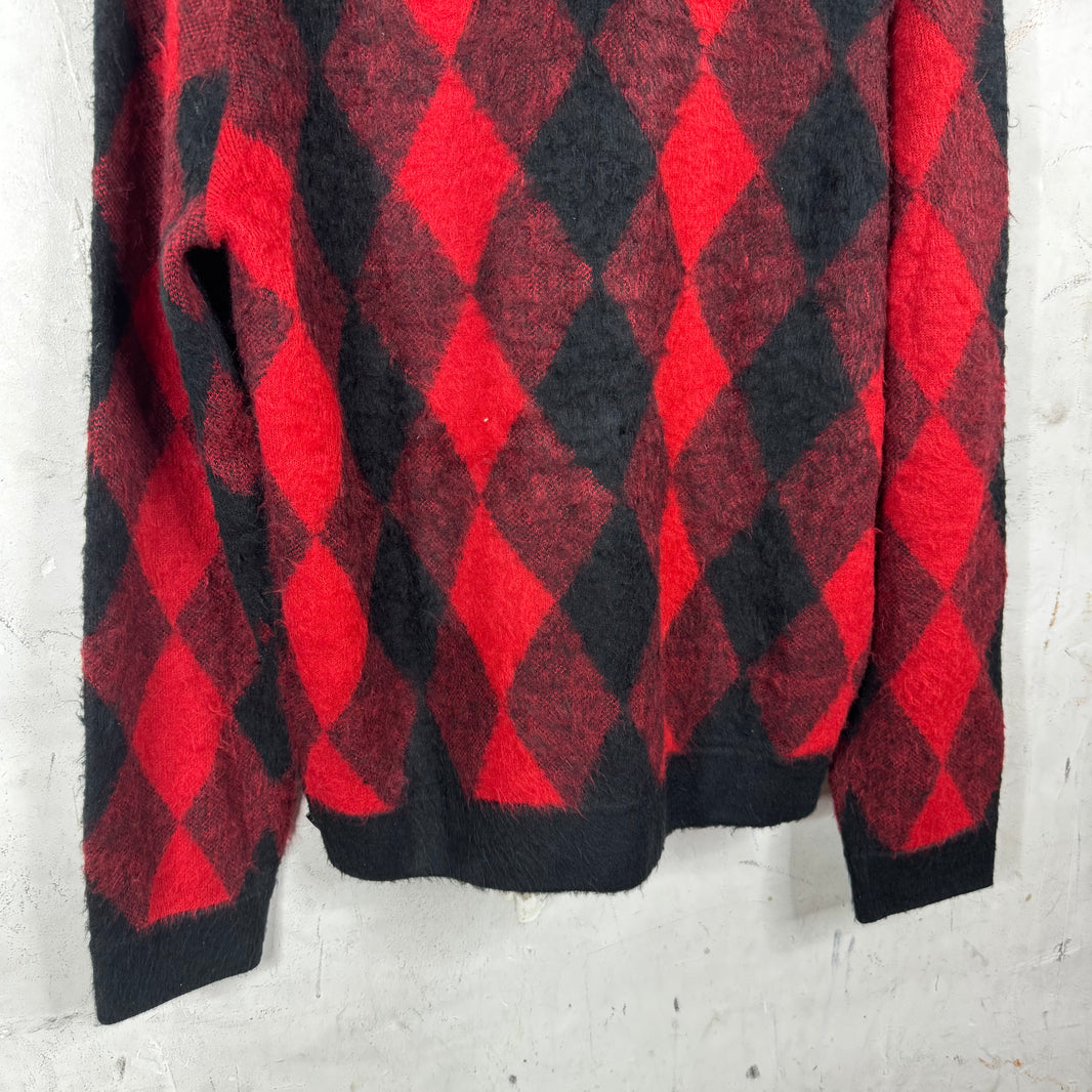 Supreme Checkered Cardigan Black/Red