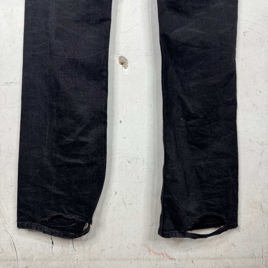 Balenciaga Black Whiskered Flare Jeans