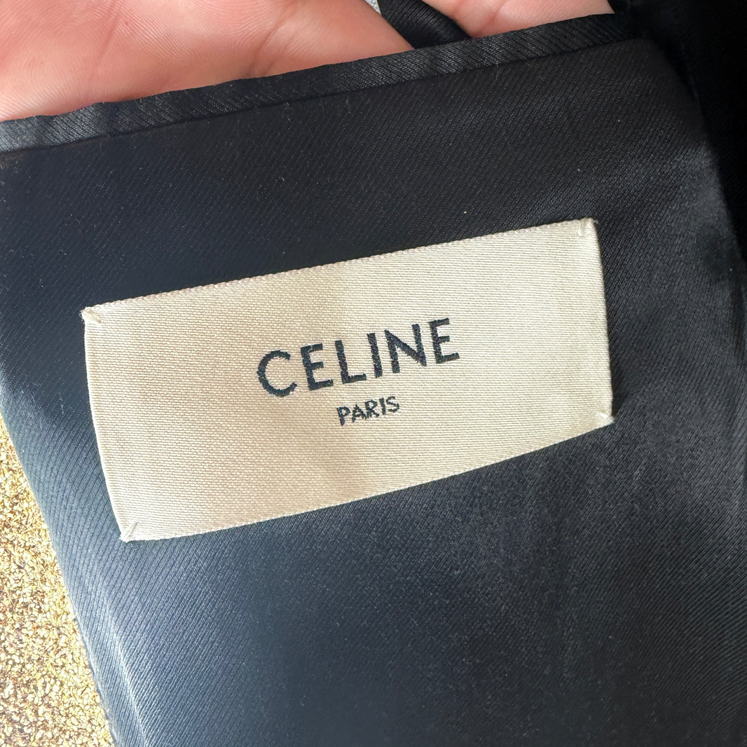 Celine Gold Metallic Tweed Coat