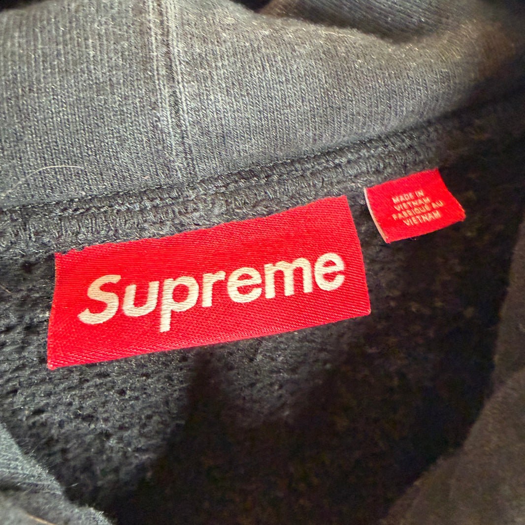 Supreme Plain Black Zip Hoodie