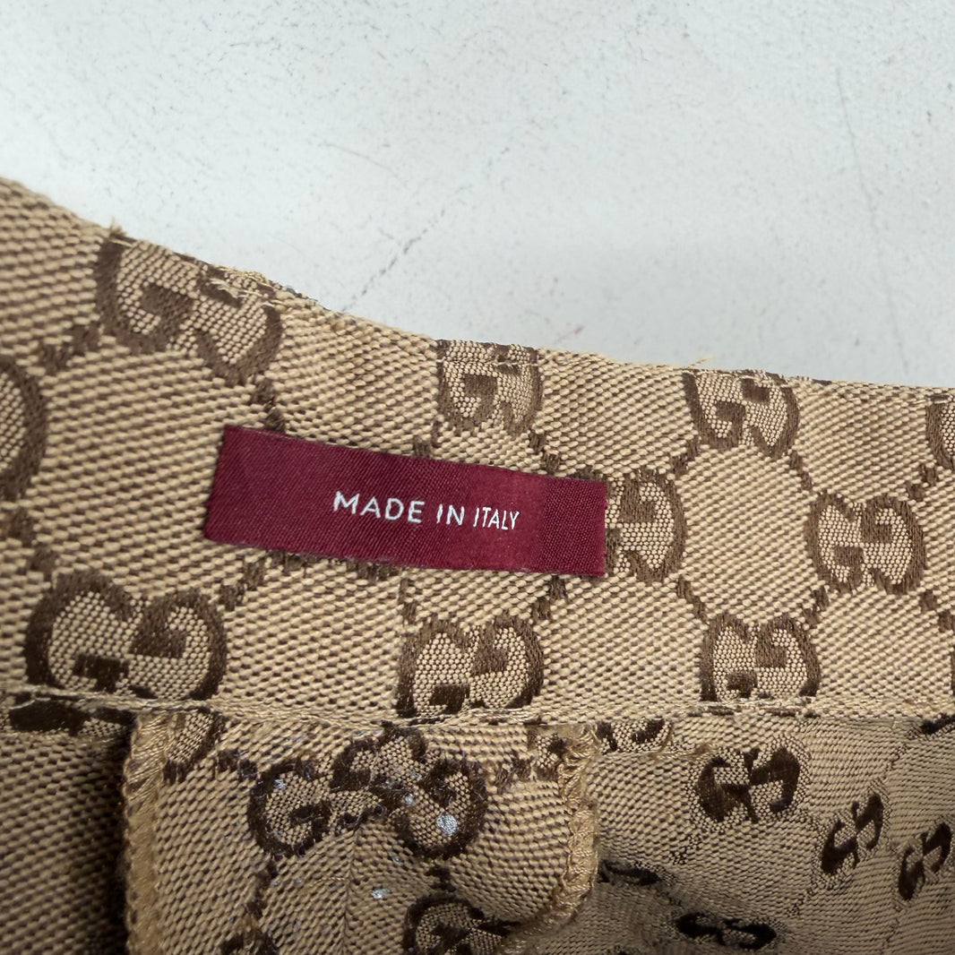 Gucci GG Monogram Crystal Embellished Carpenter Trousers