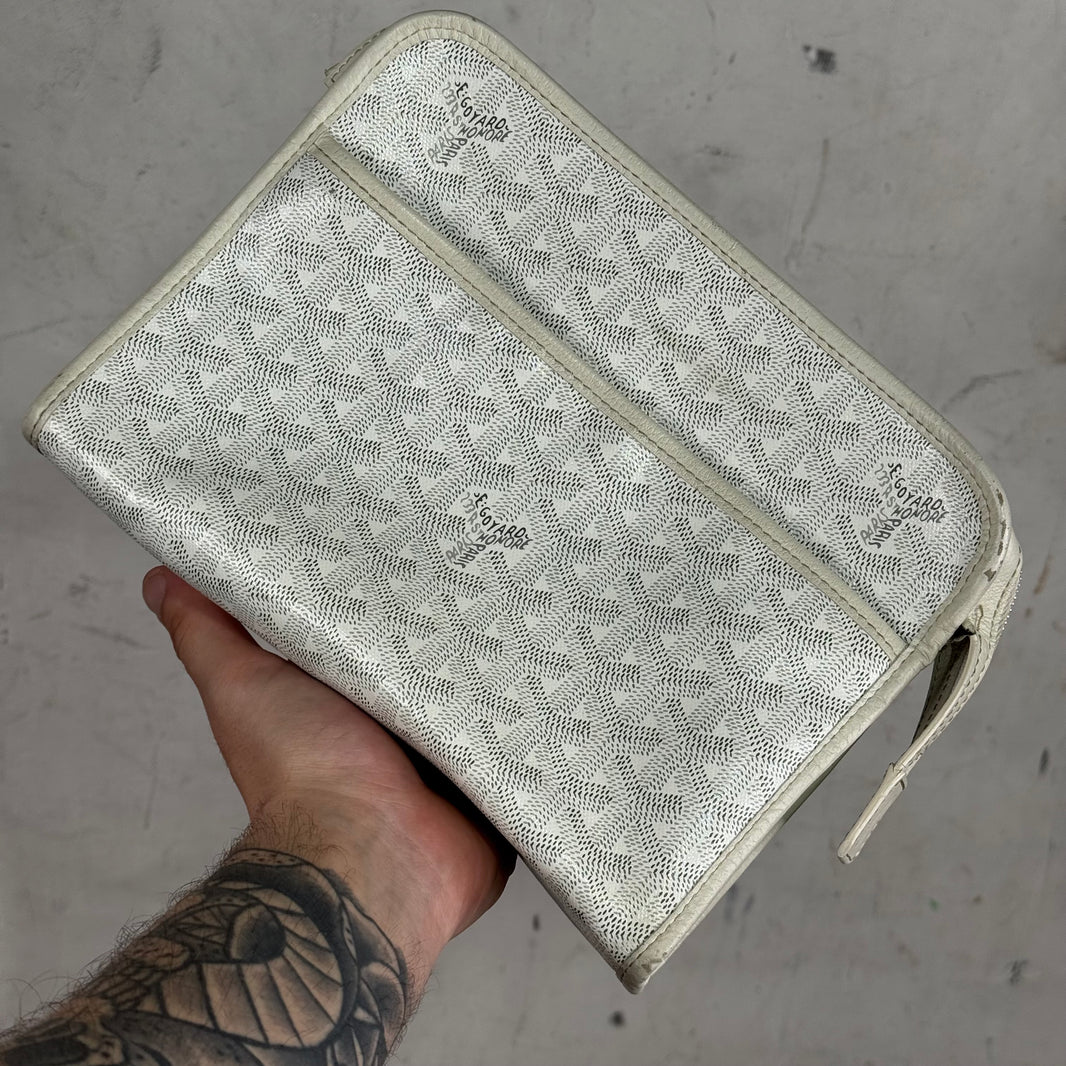 Goyard White Jouvence Toiletry Bag