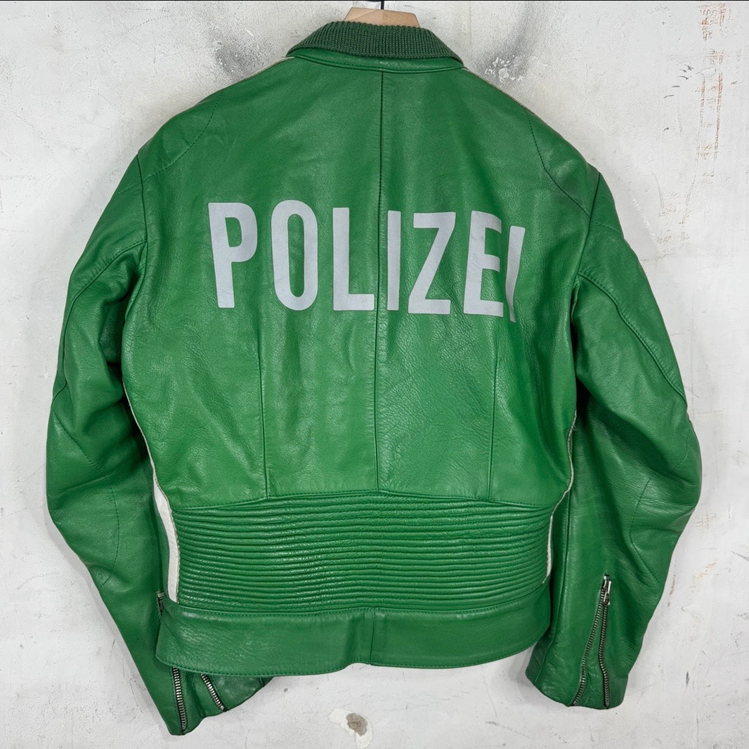 Vintage Polizei German Police Leather Jacket