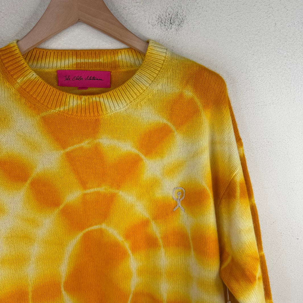 Elder Statesman Yellow Tie-Dye Sweater