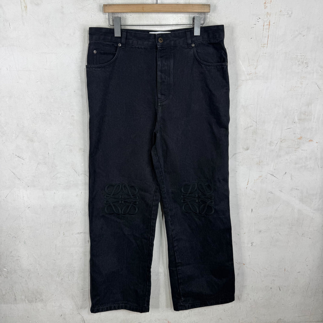 Loewe Black Anagram Jeans