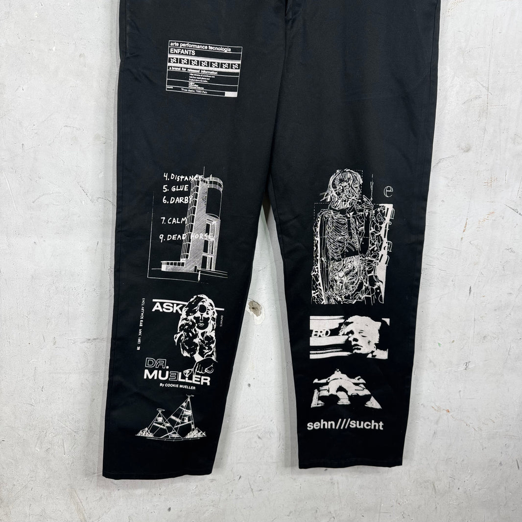 ERD Printed Collage Work Pants