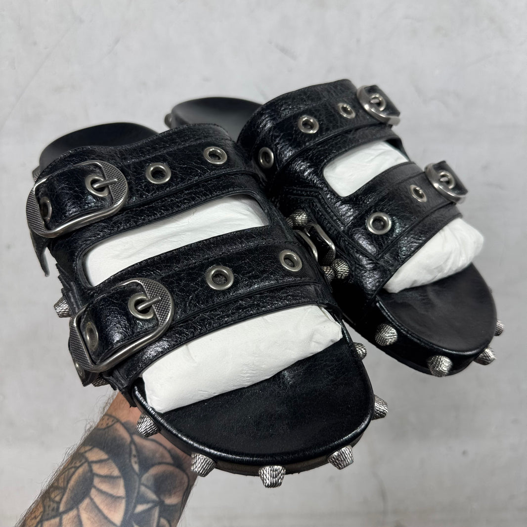 Balenciaga Cagole Studded Sandals