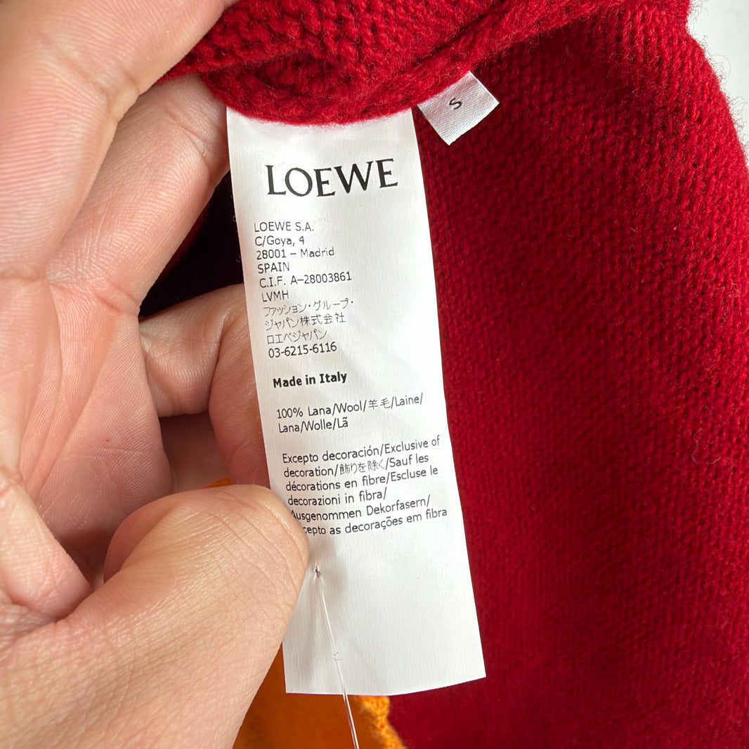Loewe Split Orange/Red Cardigan